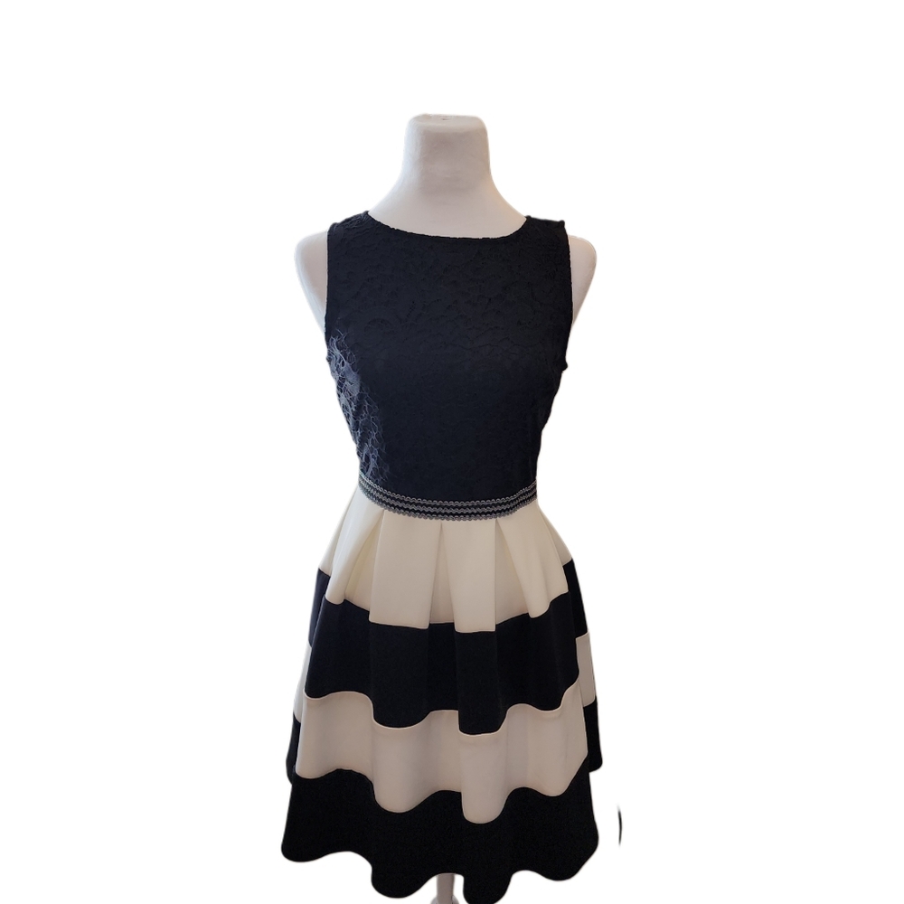 Big Girls Black and Ivory dress